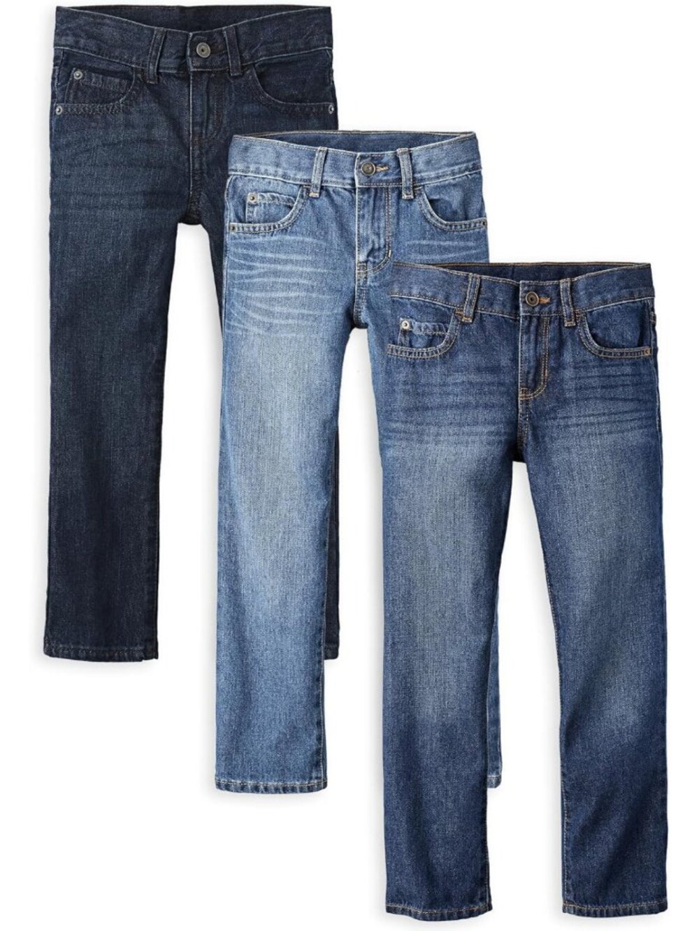 Boys' Straight Leg Jeans - Classic Fit, Durable Denim, Everyday Casual Wear